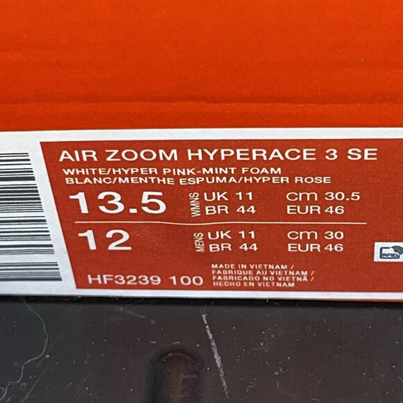 NEW Nike Air Zoom Hyperace 3 SE Hyper Pink Mens 12, Womens 13.5 HF3239-100